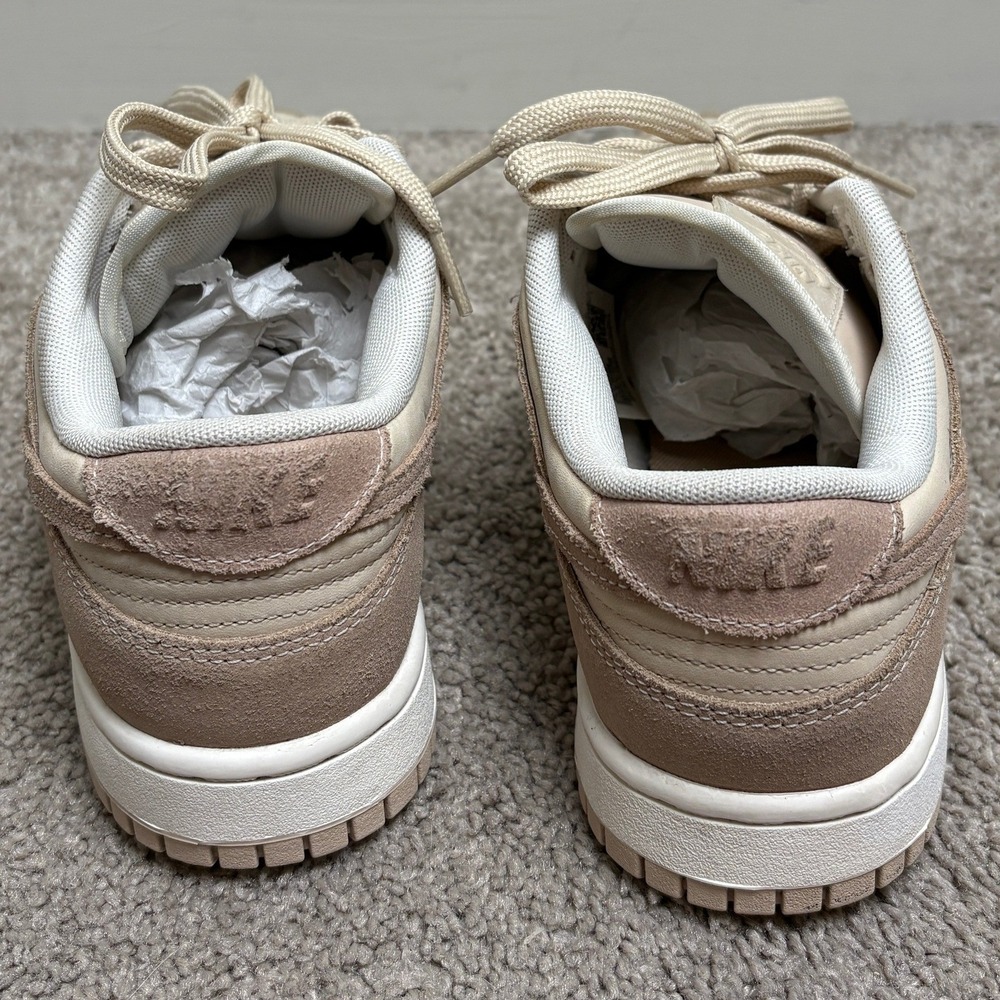 Nike Dunk Low Sanddrift Hemp Womens Sneakers FD0873-126 Tan Suede Low Top 9 - Picture 4 of 11